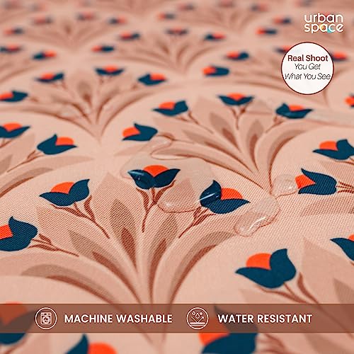 Image of Urban Space Sicilia Table Linen Collection - Premium Water & Stain Resistant Dining Table Cover for 6 Seater, Anti Skid Table Cloth for Center Table, 1 Piece (Chocolate Bouquet, 52 inchx 92 inch)