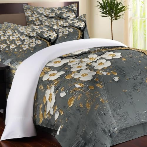 Housse de couette 140x200 fermeture éclair parure lit gris enfant relief