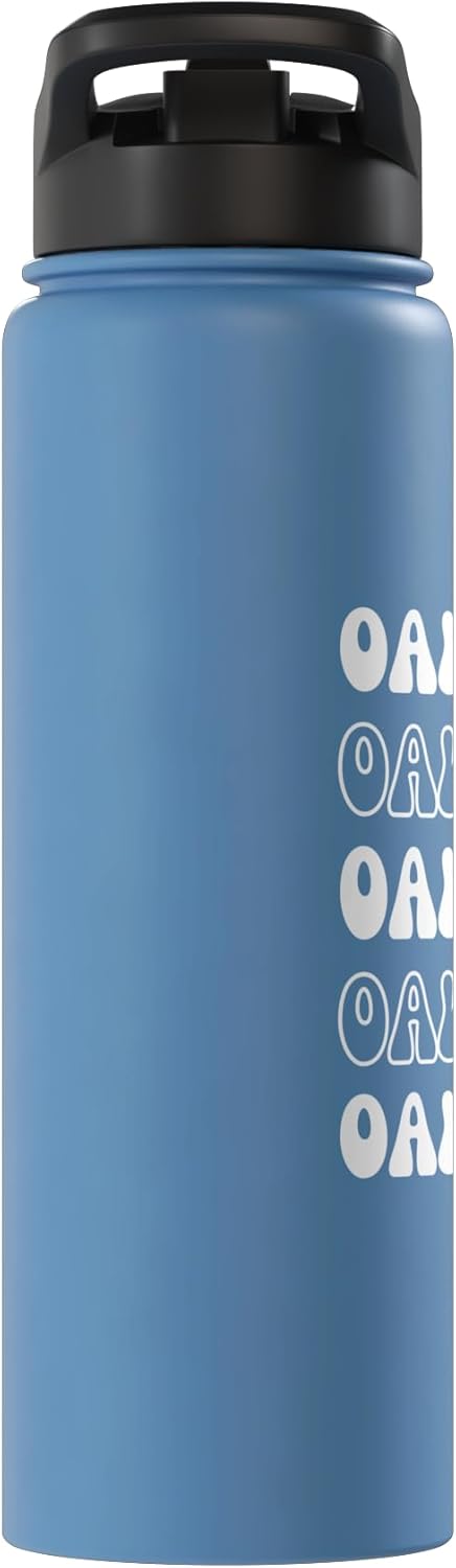 Oakland USA - Groovy American City Vacation Souvenir Stainless Steel Insulated Water Bottle - Image 4