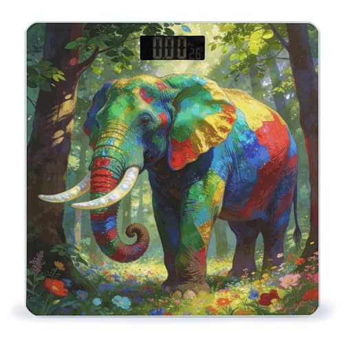 Báscula Digital de Baño con Pantalla LED Clara y Plataforma de Vidrio Templado miniatura 1