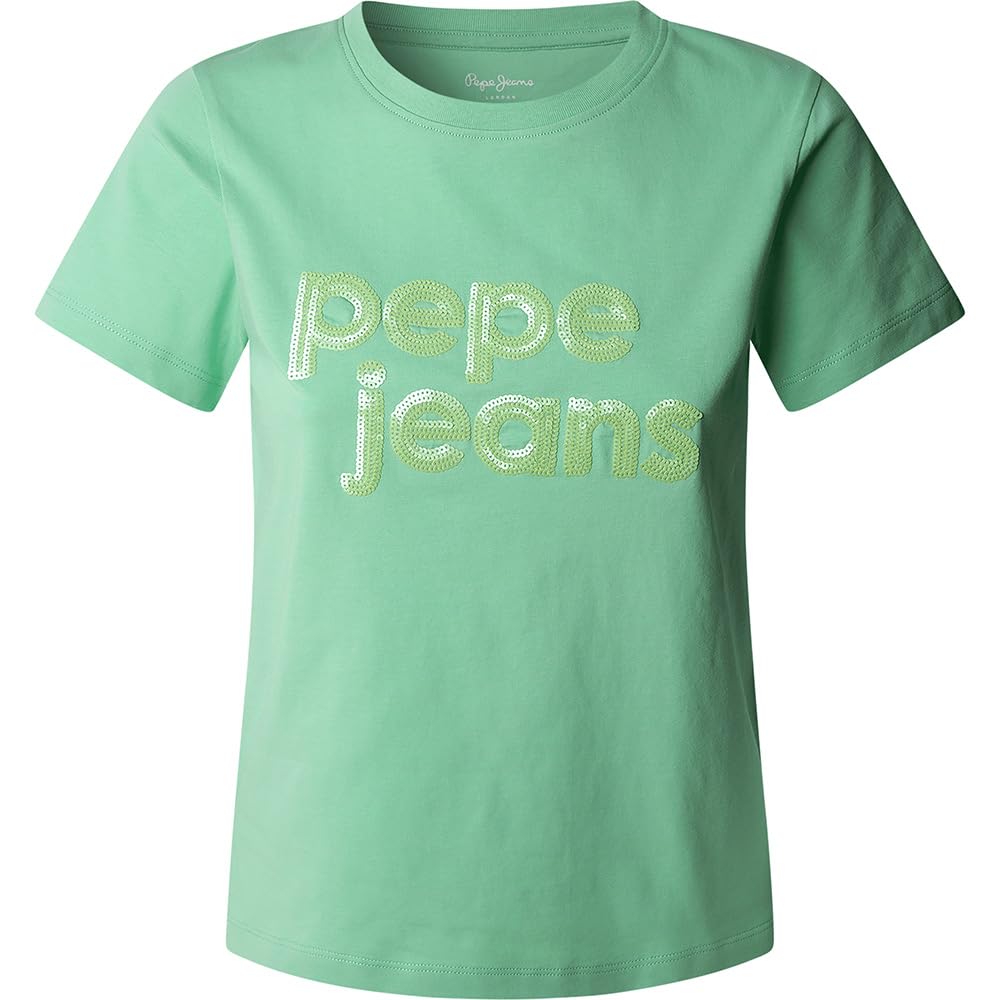Pepe Jeans Women's ARIA T-Shirt, Green(Fresh Green), M