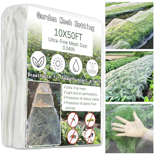 3x15M Insect Netting Garden Netting for Veg Patch Fine Mesh Anti Bird Butterfly Netting Crop Protection Netting Garden Mesh for Vegetable Plants Fruits Flowers