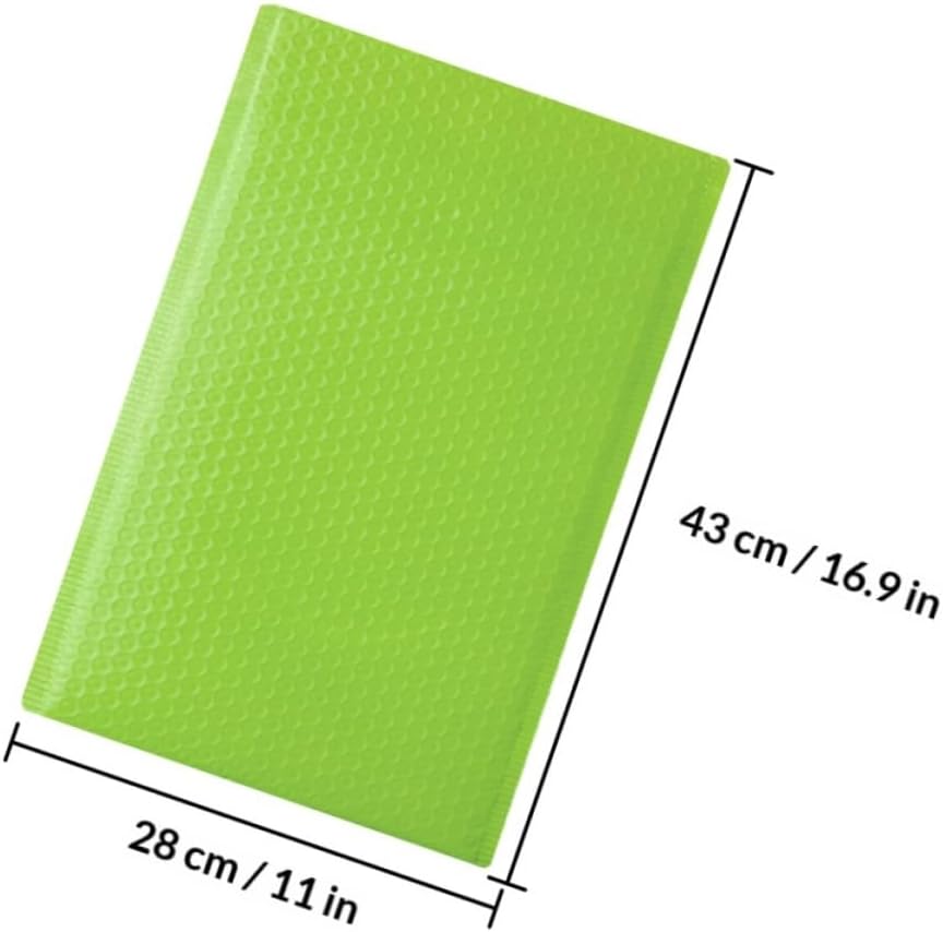 GLEAVI 20pcs Waterproof Bubble Pouches with Thickened Matte Coextruded Film, Shockproof Courier Packaging Bags 28x43cm for Clothing Shipping, Includes 10 Green Polyethylene and 10 Black