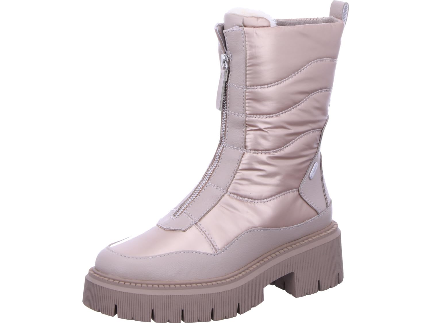 MARCO TOZZI Women's 2-26449-41 Warmlined Lace Boot, Taupe Met.Comb, 5.5