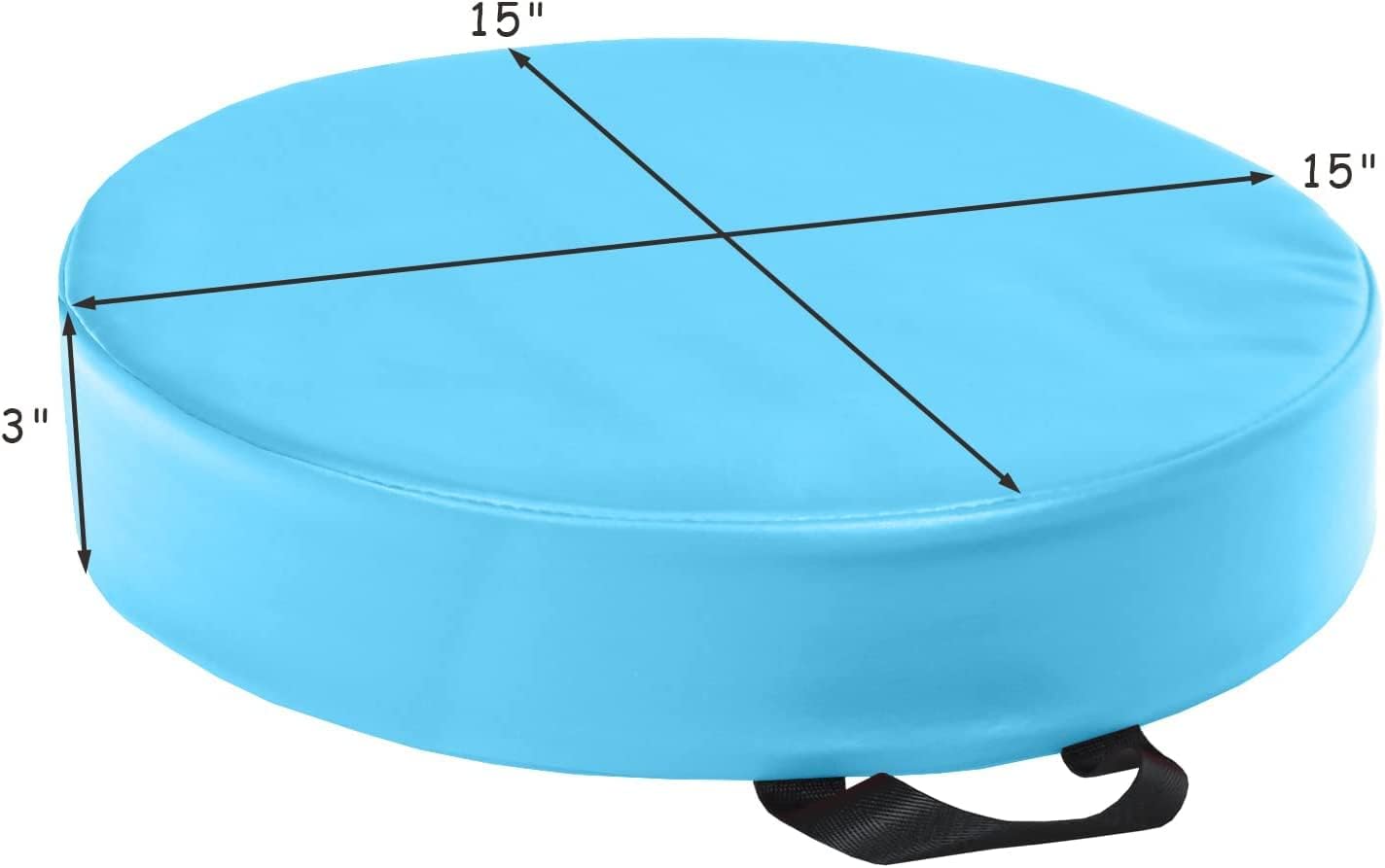 Gotoplay Kids Floor Cushions with Handle, 6PCS 15 Inch Flexible Round Floor Cushions, 3 Inch Thick Soft Foam Seating for Home School Classroom Kindergarten Daycare Nursery