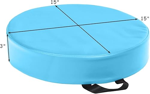 Miniatura 6 de Gotoplay - Cojines de suelo para niños con asa, 6 cojines redondos flexibles de 15 pulgadas, asientos de espuma suave de 3 pulgadas de grosor para