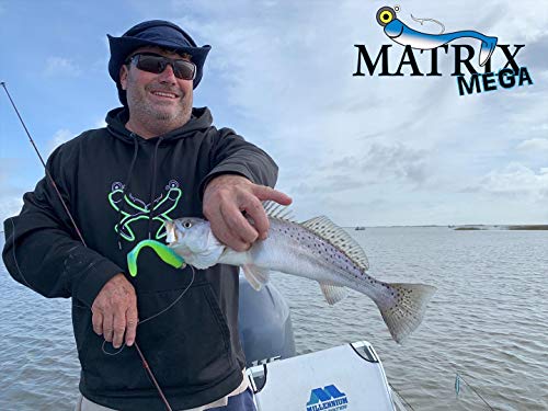 Dockside Matrix Shad Mega Shad 4 Inch Fishing Lure Speckled Trout, Redfish, Bass And Flounder For Freshwater And Saltwater Inshore Fishing Soft Baits (Holy Joely) #TOP5