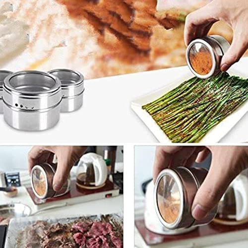 Tebery - Set di 12 barattoli portaspezie rotondi