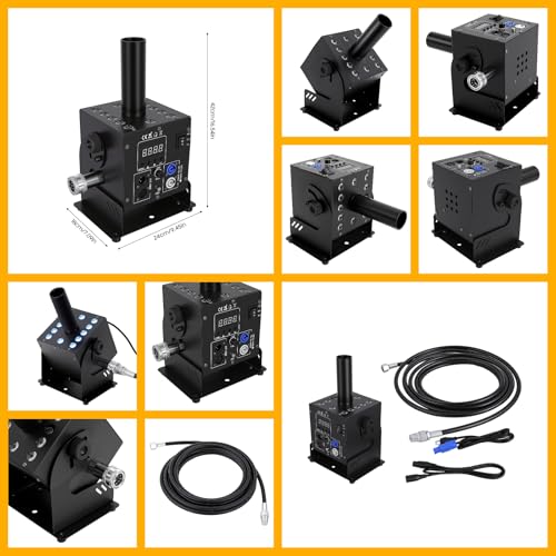 Máquina de humo CO2 260W con luces LED y control DMX miniatura 7