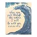 "When You Pass Thru The Waters I Will Be With You"-Isaiah 43:2- Bible Verse Wall Print- 8x10"-Watercolor Wave- Scripture Wall Art Replica Print-Ready to Frame. Home Décor-Office Décor-Christian Gifts.