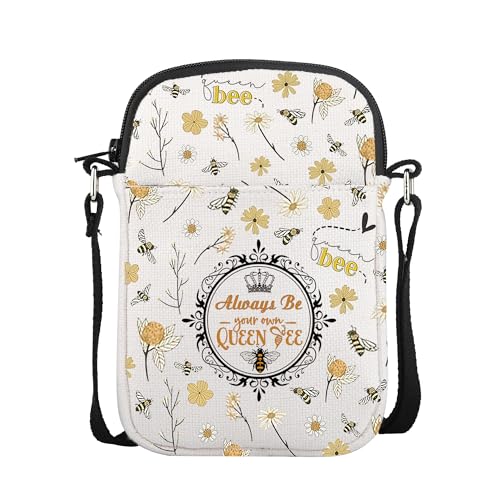 CMNIM Queeen Bee Gifts Always Be Your Own Queeenn Bee- Crown Crossbody Bag Boss Lady Crown A-pha Gifts Honey Bees Purse