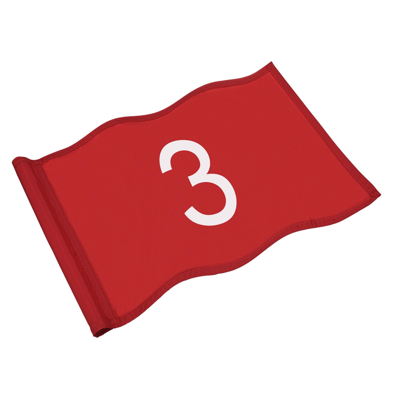 TIXIPEM Golf Flag with Tube Inserted [1pcs] - Nylon Putting Green Golf Target Flag with the Number 3 Use for Indoor & Outdoor Courts & Practice Field - [Red - 20 IN]