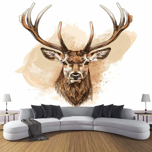 COSKTIARL Papel Pintado Acuarela - Pared Yamaga Adhesivo Para Muebles Dormitorio Fotomurales Decorativos Pared Cocina Papel Tapiz Salon 450 X 315 Cm