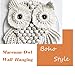Achart Owl Macrame Wall Hanging-Hand Woven Boho Tapestry-Macrame Wall Decor -Owl Decor for Bedroom, Living Room, Nursery (Beige-L&S)