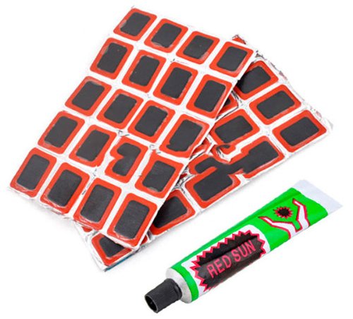 whitesnowing Durable Bicycle Tire Tube 48 Rubber Patches Repair Glue tyre