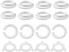 16 Pcs Light Shade Reducer Ring,E27 to E14 White Lamp Shade Adapter Ring, Plastic Lampshade Reducer Ring Converter, Socket Replacement Rings, Fitting Lampshade Washer Adaptor