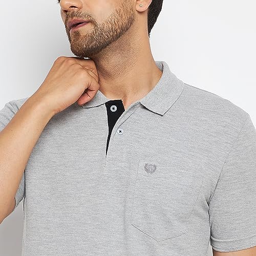 Image of Duke Stardust Men Polo Neck Half Sleeve Cotton T-Shirt (SD55 M.Grey Melange 4XL)