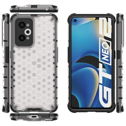 Image of Prime Retail Hard PC Back Case Cover for Realme GT Neo 2 5G Anti Slip Ultra Thin Shockproof Reinforced Corners (Transparent)