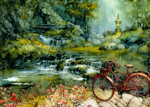 Paysage aquarelle douce sur toile pour salon serein SERENDIPITP 58x90
