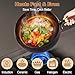 Vathery Suntuup Japanese Iron Pan, 9.45 Inch Hand-Forged Uncoated Irons Pan with Wooden Lid, Non-Stick Without Coating, Rust-Free Durable Thick Iron Pot for Gas, Electric Cookers, Induction