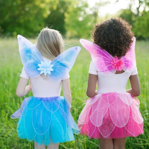 Disfraz completo falda, alas y varita para niñas miniatura 4