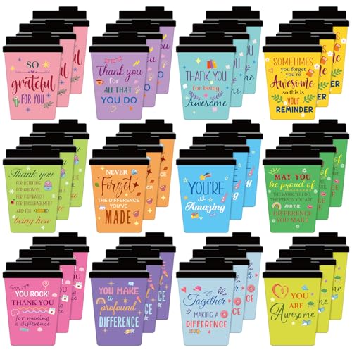 Imanes decorativos de tazas de café multicolor 36 piezas