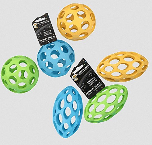 Cyber-Dog Rubber Lattice Ball Dog Toy - Football - 13cm