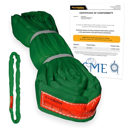 Heavy Duty Lifting Strap - Anaconda - Endless Loop Strap for Industrial Lifting Slings - Green - 2