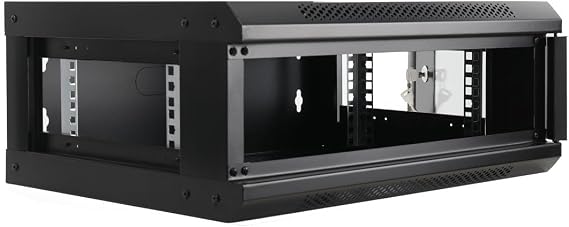 4U Server Rack Enclosure,Wall Mount Network Cabinet with Lock Door & 2 Keys,Wall Mounted Network Server Cabinet,Server Rack Cabinet Enclosure 550400210mm