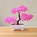 Produktbild Bhu Artificial Bonsai Cedar, Welcoming Pine Emulate Bonsai Simulation Decorative Artificial Flowers Fake Green Pot Plants Ornaments Home Decor Pink,Pink