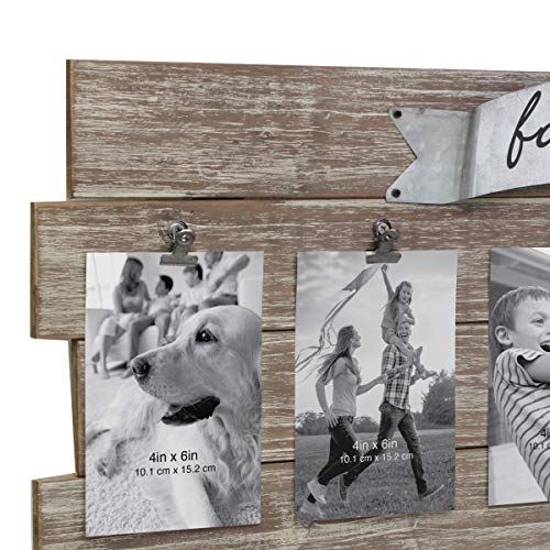 Stonebriar-Rustic-Wood-Collage-Picture-Frame-with-Clips-and-Metal-Detail-Brown-26-x-11 Stonebriar Rustic Wood Collage Picture Frame with Clips and Metal Detail Brown 26 x 11