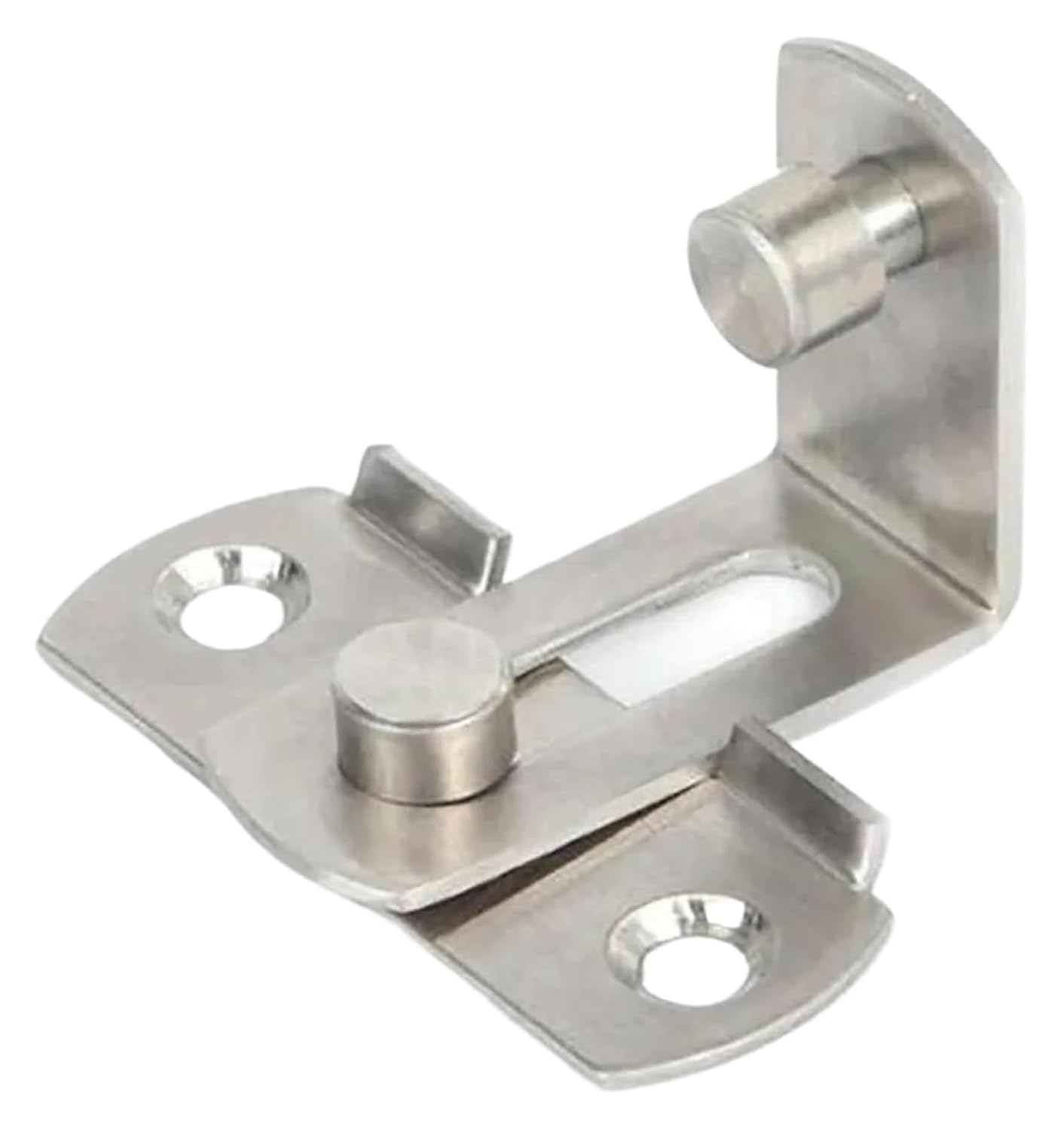 Door Lock Latch 90 Degree Buckle Stainless Steel Sliding Right Angle and Window Bathroom Bending(Small 5x2.3cm)