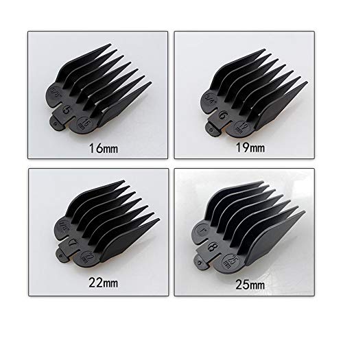 8 Pcs Professional Hair Clipper Combs Guides, Wahl Replacement Guards Set #3171-400 – 1/8” To 1” Fits Most Size Wahl Clippers/Trimmers, Black #TOP3