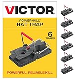 Victor M144B Instant Power-Kill Easy Set Reusable Rat Trap - 6 Traps