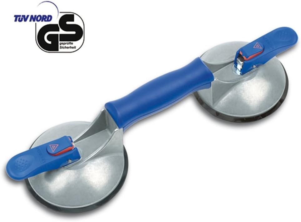 VERIBOR blue line 2 Cup Suction Lifter Handle Lengthwise BO 602.40BL