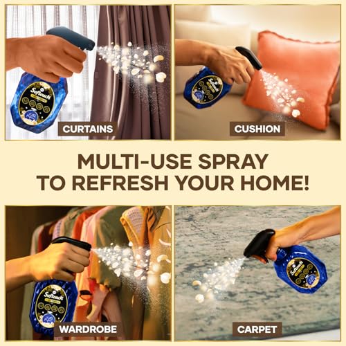 Image of Softouch Fabric perfume Spray 350 ml| Instant frgarance| Eliminates odours on Clothes, Curtains, Sofa, Cushions, Carpets, Bedding