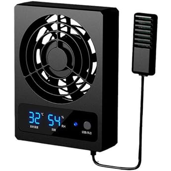 Temperature-controlled fan for reptile enclosures dehumidifier for rainforest terrarium fan terrarium hamster 11.3 x 8.5 x 2.5 cm Celsius