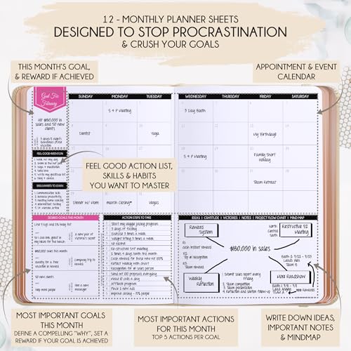 Image of 2027 Planner Weekly and Monthly & Manifestation Journal for Women | Daily, Hourly Planner with Habit Tracker, Goal Setting & Gratitude Journal, Include Vision Board Sticker & Calendar 2027
