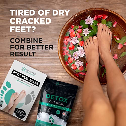 Tea Tree Oil Foot Soak With Epsom Salt - Made In Usa - For Toenail Fungus, Athletes Foot, Stubborn Foot Odor Scent, Fungal, Softens Calluses & Soothes Sore Tired Feet - 1 Lb #TOP6