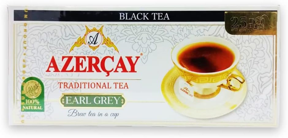 Azercay Tea Bag Flavoured 50 Gr Covered Bergamot Flavoured Black Tea