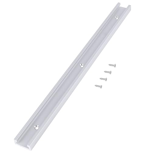 Pista en T para carpintería de aleación de aluminio de 15.748 in, accesorios de riel en T, kit de riel en T de aluminio resistente y duradero, viene