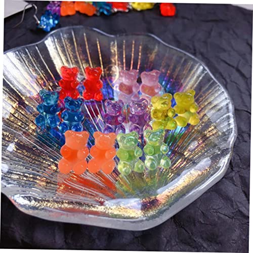 Clous d'oreilles ours colorés POPETPOP (7 paires) en alliage léger pour femme - 3