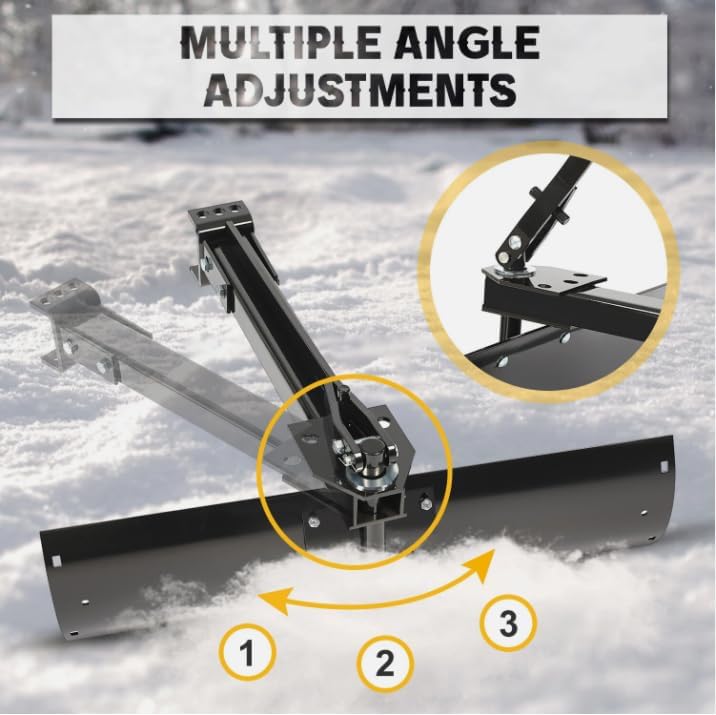 for ATV UTV Tractor Adjustable 40'' Sleeve Hitch Tow Behind Rear Scrape Blade