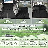 YOOHBERRYS Auto Matratze, 200 * 125cm SUV Auto Luftmatratze mit Luftpumpe, 2 Kissen, Rücksitz Luftmatratze Kissen, Verdickte Beflockung Aufblasbare Auto Bett Kofferraum für Camping