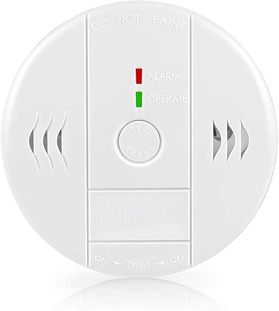 Combination Smoke and Carbon Monoxide Detector Alarm, Beeps Warning Smoke Co Alarm Clock for