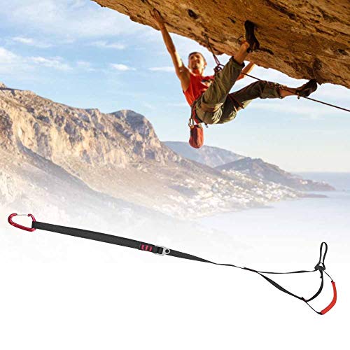 MAGT Klettern Ascender Gurt, Verstellbarer Kletterfußgurt Outdoor Klettern Ascender Gurt Seil Fußgurt Kletterschlinge für Bergsteigen Rettung Abseilen