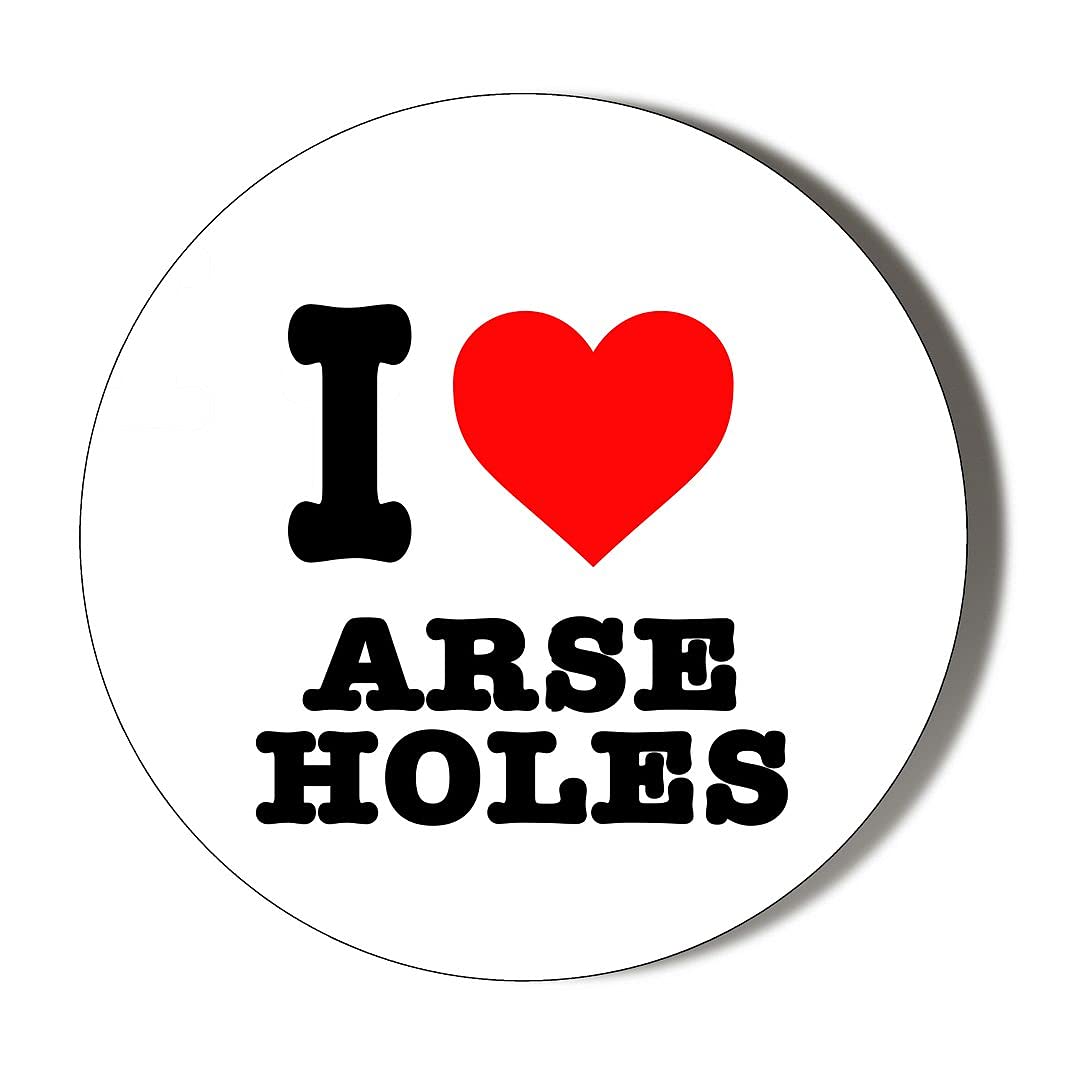 Gift Insanity Multi I Love Arseholes 10 X 49Mm Vinyl Stickers Pack Of 10