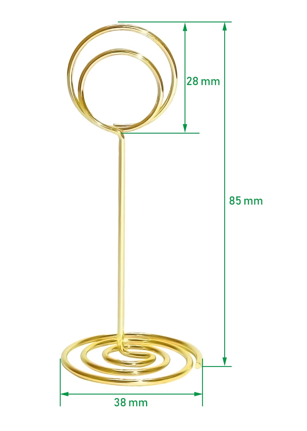 Segnaposto Porta Carte Da Tavolo - 20 Pezzi Metallici Dorati - Foto 7