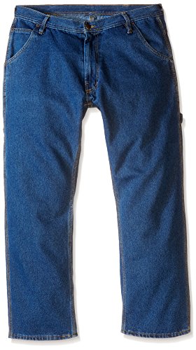 Key Apparel Men's Performance Comfort Denim Dungaree, Indigo, 36W x 34L