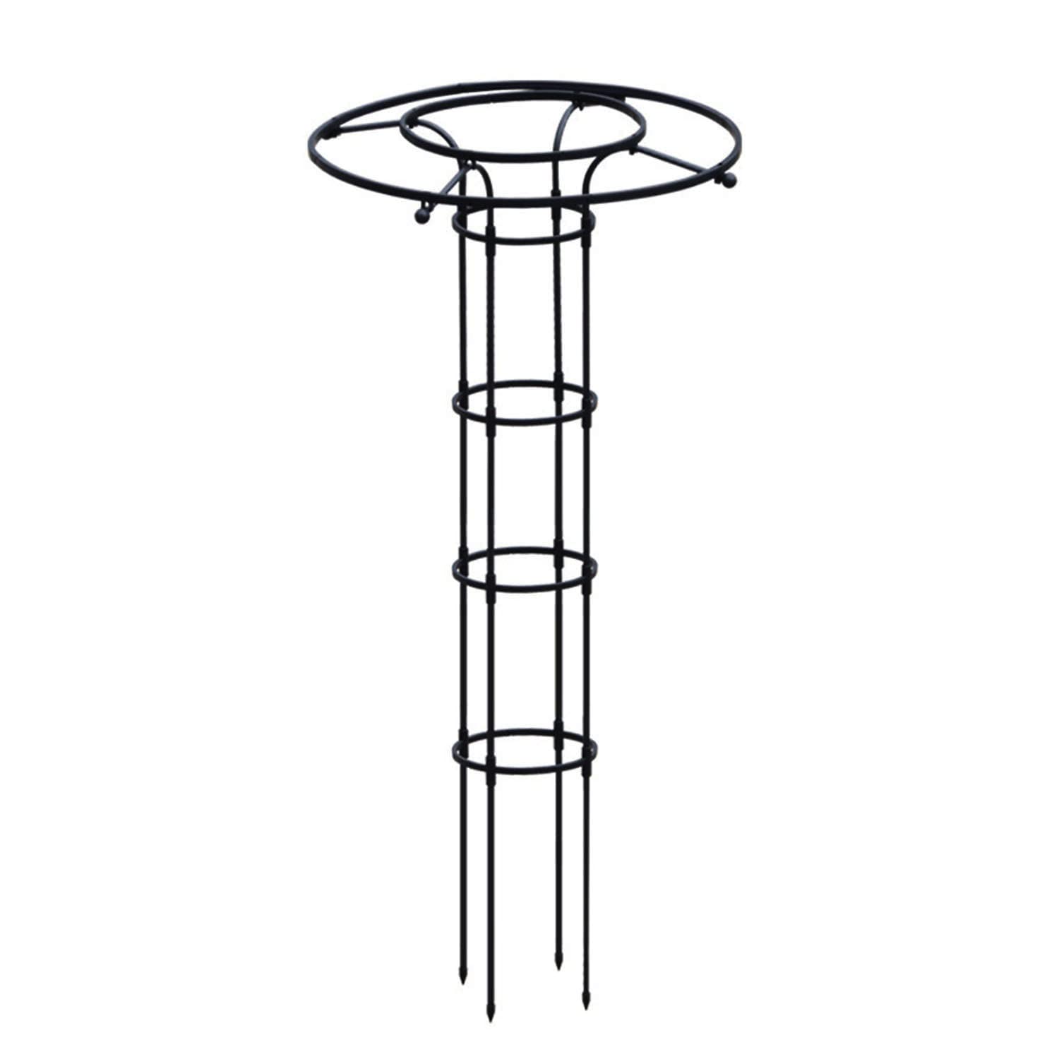 YUANCHUTOP Garden Obelisk Support for Climbing Plants, 120cm Metal Frame Trellis for Ou Flowers, Vine and Rose Cage, Sturdy Plant Stand for Enhanced Growth